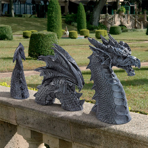 The Dragon of Falkenberg Castle Moat Lawn Garden Statue