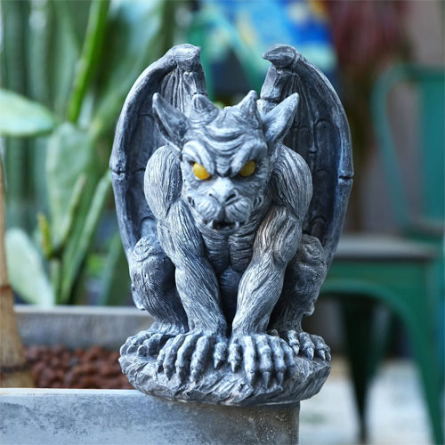 Sitting Gargoyle Monster Protector Garden Guardian Gothic Sculpture Outdoor Patio Yard Lawn Porch Deck Decor Keep The Evil Spirits Away