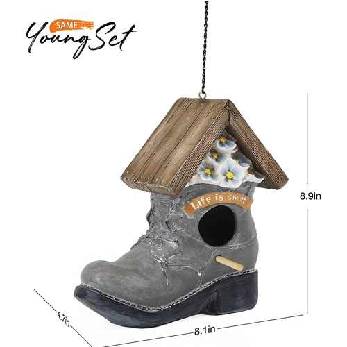 Bird House for Outside Unique Hanging Bird Houses Outside Great Birdhouse Gift for Kids Easy to Install and Clean