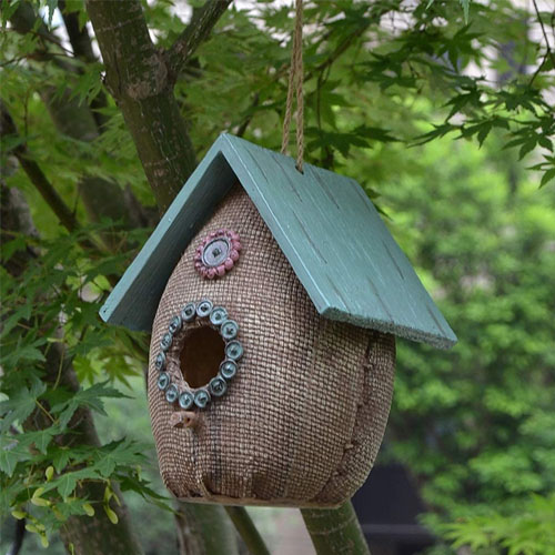 Bird House Bird Houses for Outside Outdoor Resin Birdhouse Hanging Bird House Resin Garden Courtyard Decorations 