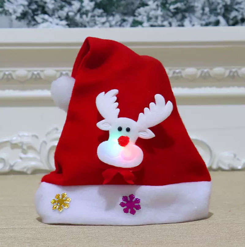 China Factory Christmas Hat With Light High Quality Children Adult Led ...